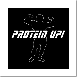 Protein Up Muscle Bodybuilder Keto Lifestyle Fitness Posters and Art